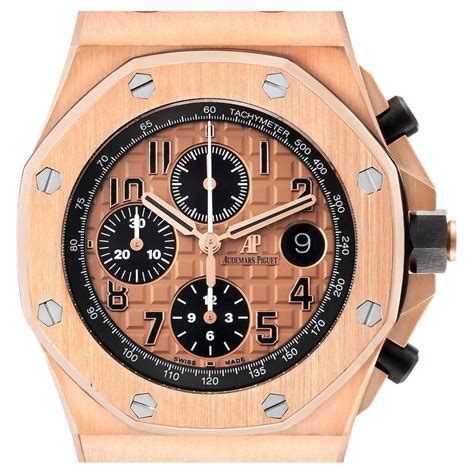 18k rose gold audemars piguet royal oak offshore chronograph watch